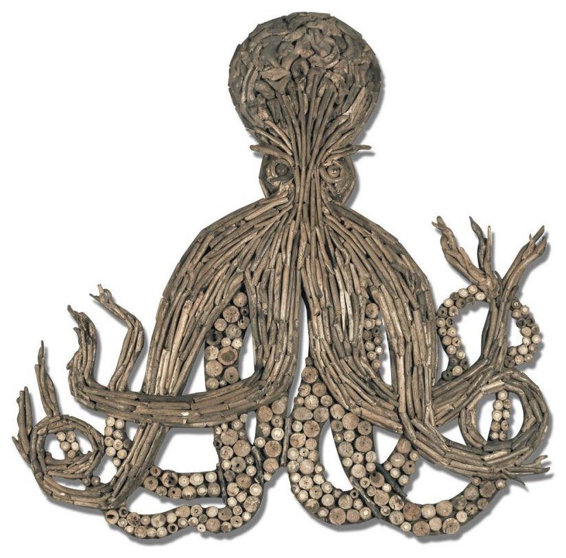 Ibolili Wall Art Driftwood Octopus Wall Art Jacksonville Furniture